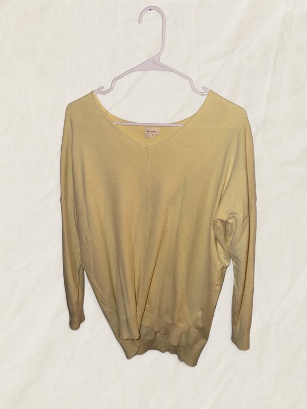 Light Yellow Women’s V-Neck Sweater